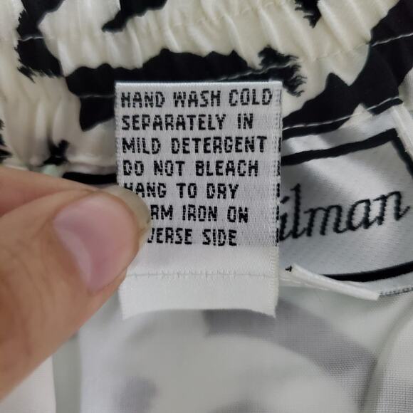 Diane Gilman Vintage Womens Zebra Animal Print Silk Pull On Skirt Lined Size 2X - Picture 4 of 4